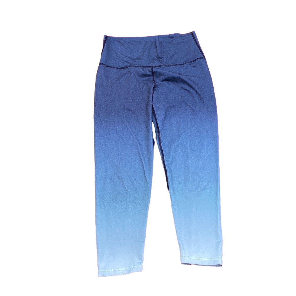 Aerie Blue Ombre High Rise Leggings Gradient Stretch Activewear Workout SIZE M